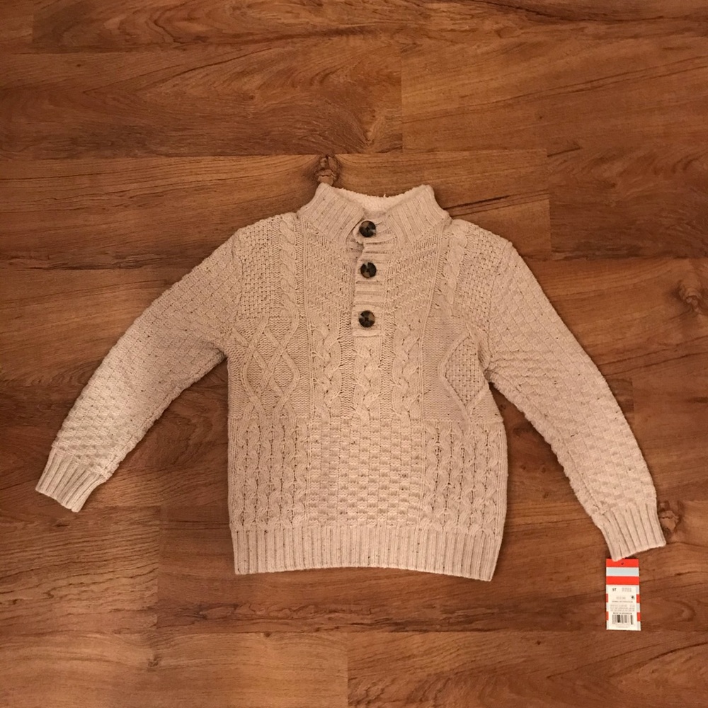 Toddler Boys' Shawl Collar Pullover Sweater